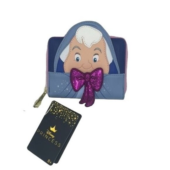 Loungefly Disney Princess Line Fairy Godmother Wallet Blue NWT - Picture 1 of 4
